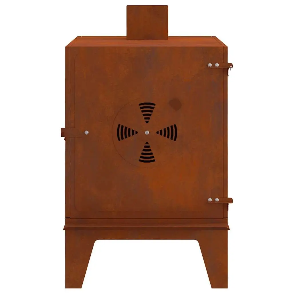 Camping Stove Outdoor Cooking Heating with Chimney Vent 35x50x60cm