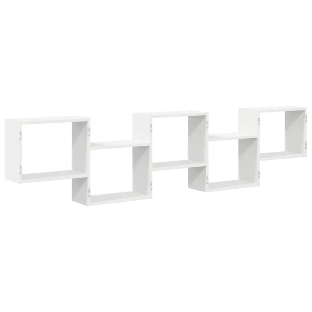 Wall Cube Shelf 5 Compartments Floating Storage Organizer Home Decor White