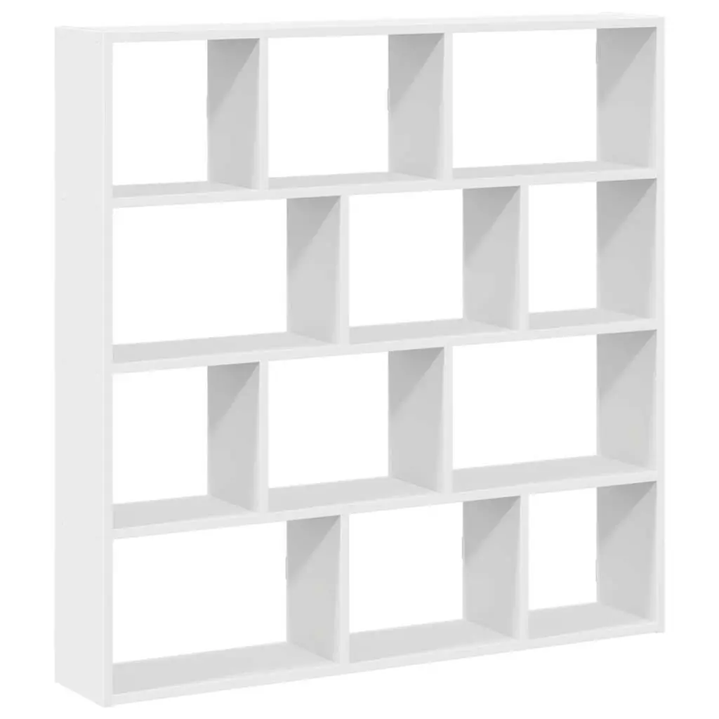 Floating Wall Shelf 12 Compartment White Cube Storage Organizer
