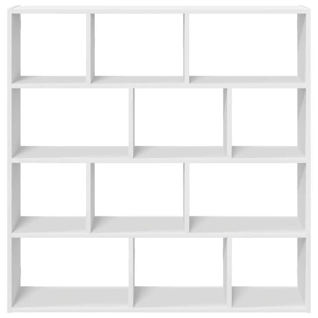 Floating Wall Shelf 12 Compartment White Cube Storage Organizer