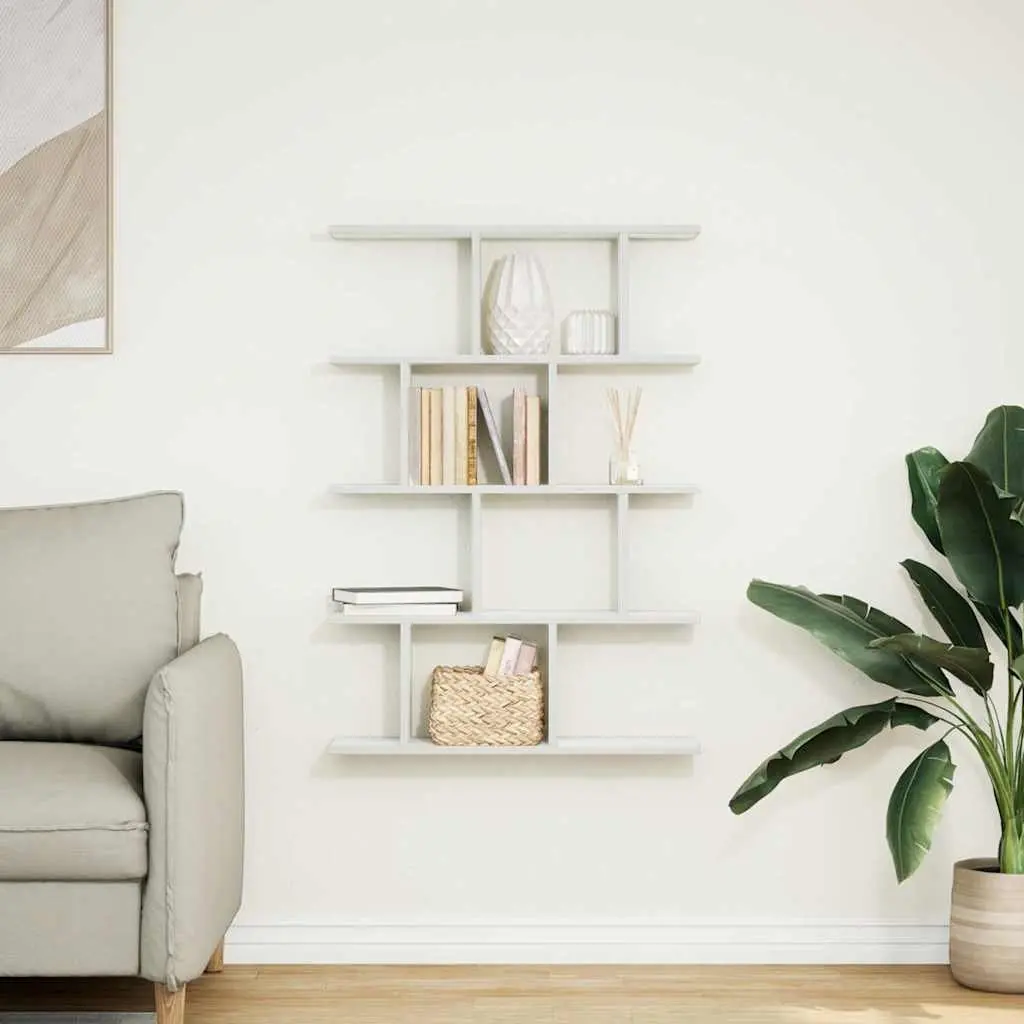 Wall Cube Shelf 15 Compartments White Floating Storage Organizer