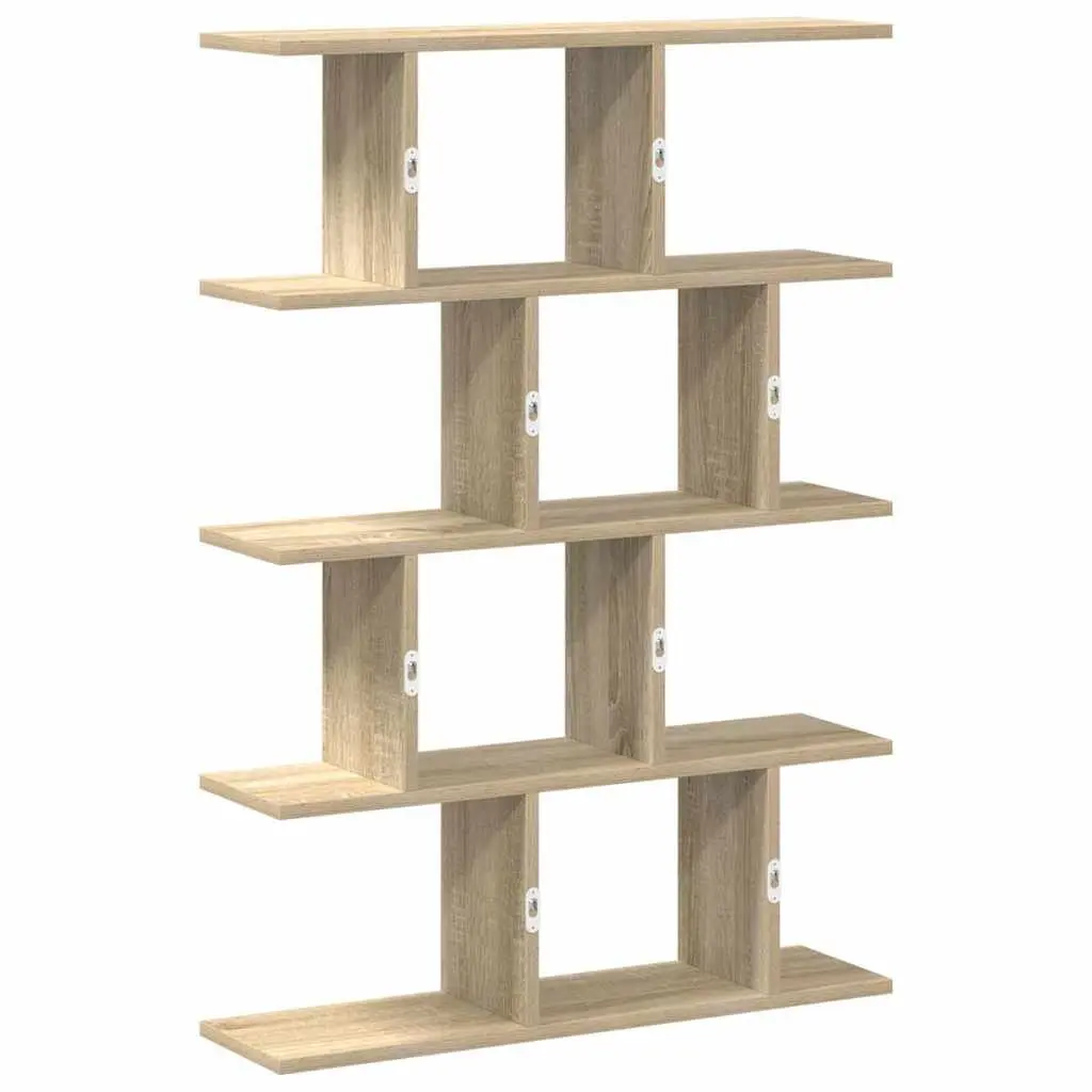 Wall Cube Shelf Floating Storage Box 15 Compartments Brown