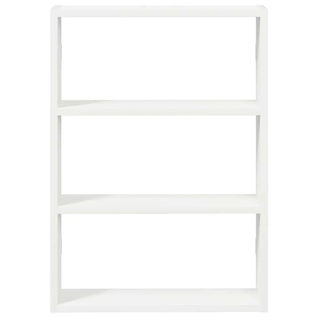 Wall Shelf Floating White Storage Organiser Engineered Wood 43x9x60cm