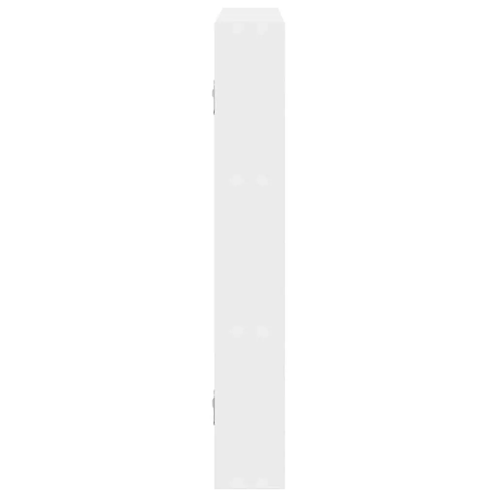 Wall Shelf Floating White Storage Organiser Engineered Wood 43x9x60cm