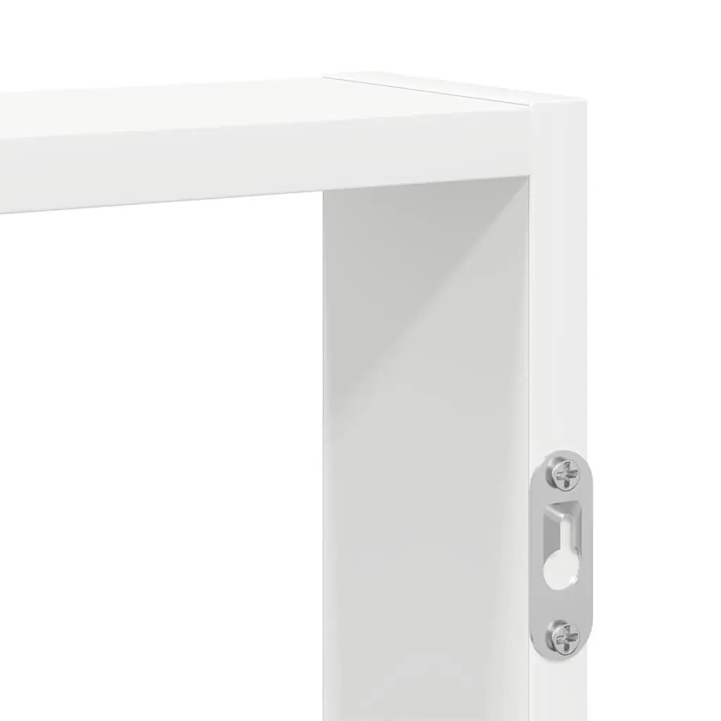 Wall Shelf Floating White Storage Organiser Engineered Wood 43x9x60cm