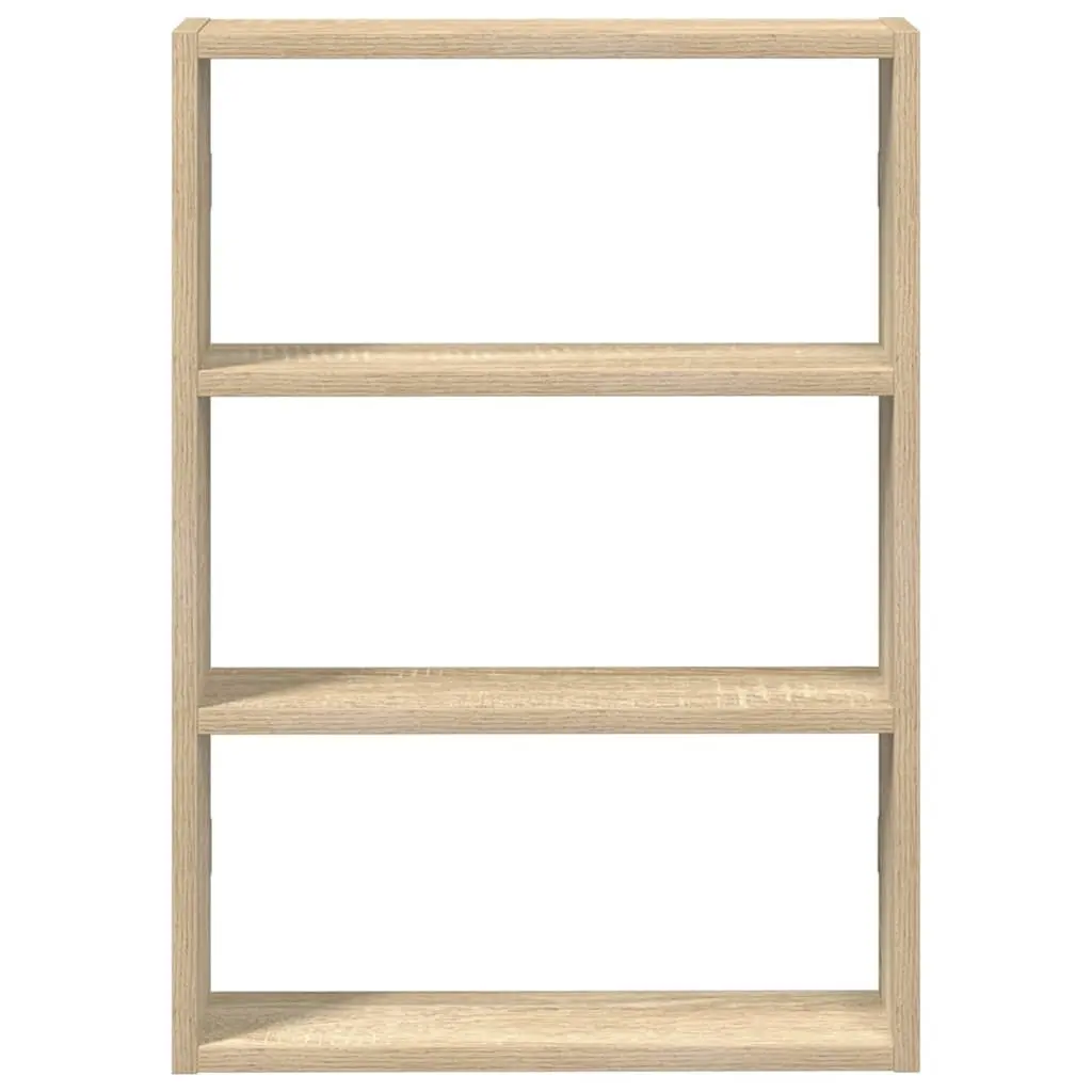 Wall Shelf Floating Sonoma Oak Brown Engineered Wood 43 x 9 x 60 cm Storage Organizer
