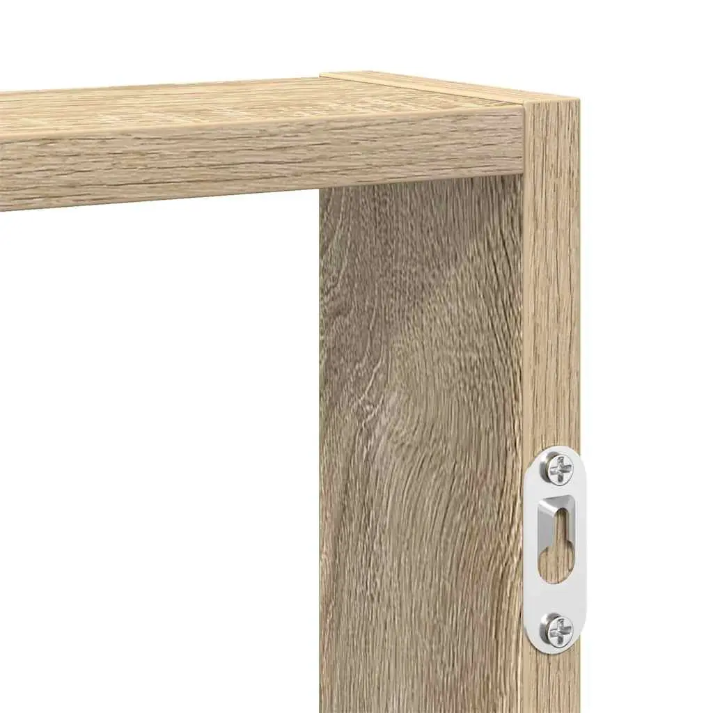 Wall Shelf Floating Sonoma Oak Brown Engineered Wood 43 x 9 x 60 cm Storage Organizer