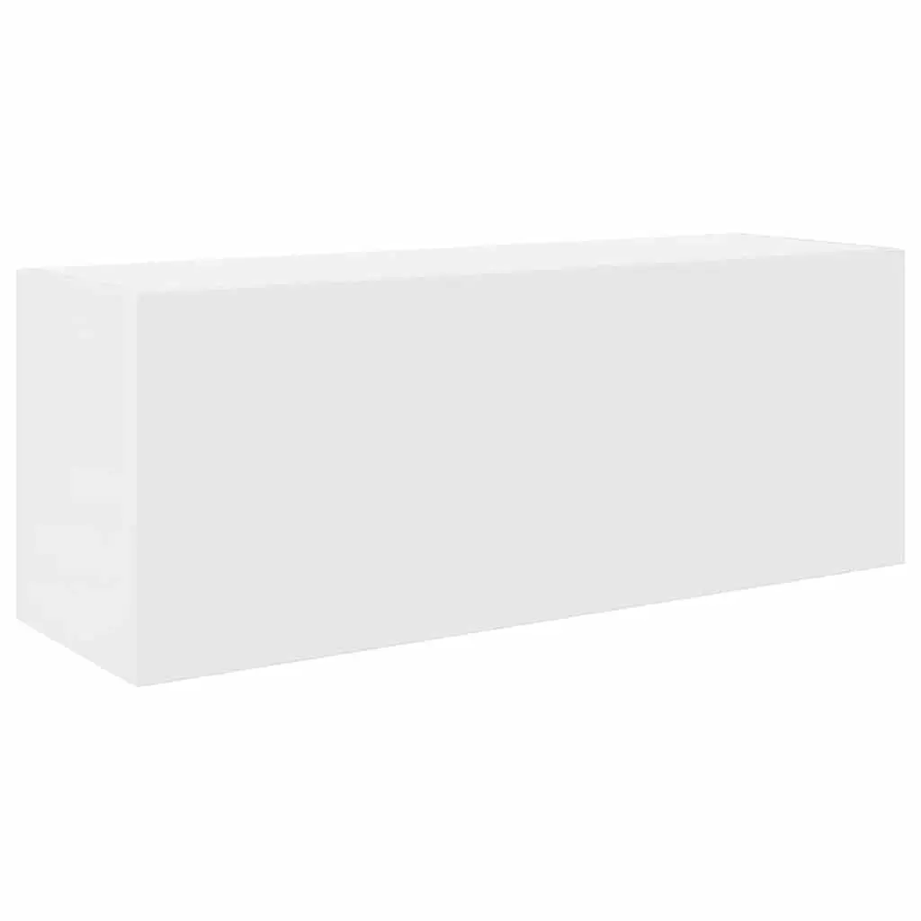 Bathroom Wall Cabinet White Engineered Wood Storage Unit 80x25x30cm