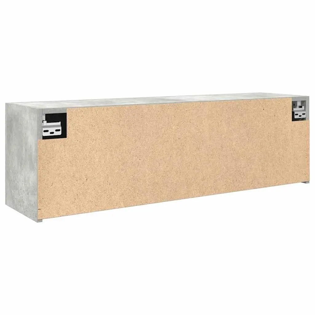 Bathroom Wall Cabinet Grey Engineered Wood 100x25x30 cm