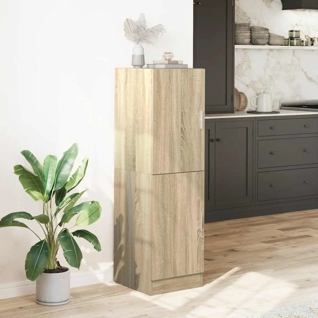 Kitchen Cabinet Sonoma Oak Storage Unit Engineered Wood Brown 38x41.5x131.5 cm