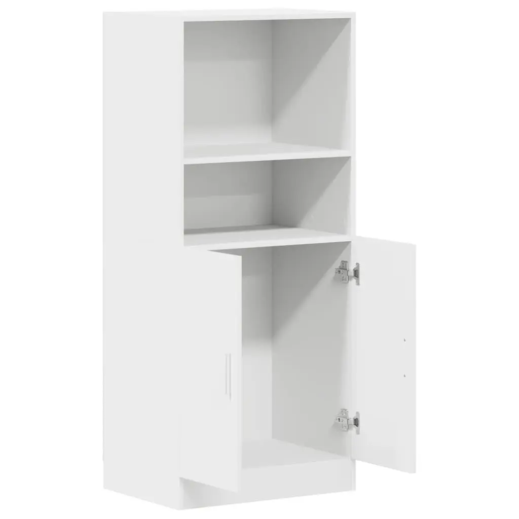 Kitchen Cabinet White Engineered Wood Storage Unit 57 x 41.5 x 131.5 cm