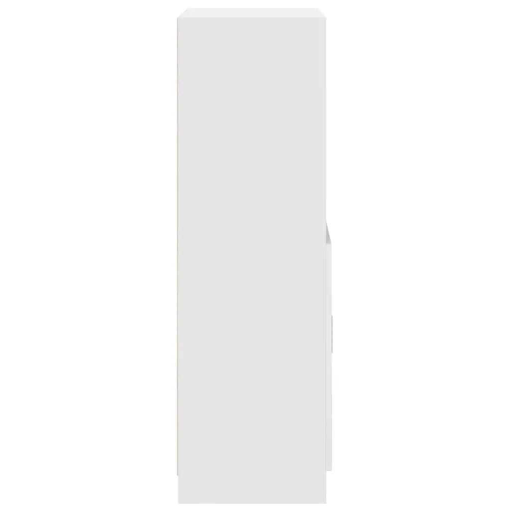 Kitchen Cabinet White Engineered Wood Storage Unit 57 x 41.5 x 131.5 cm