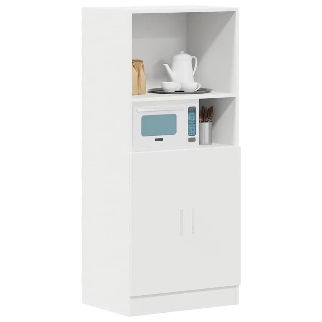 Kitchen Cabinet White Engineered Wood Storage Unit 57 x 41.5 x 131.5 cm