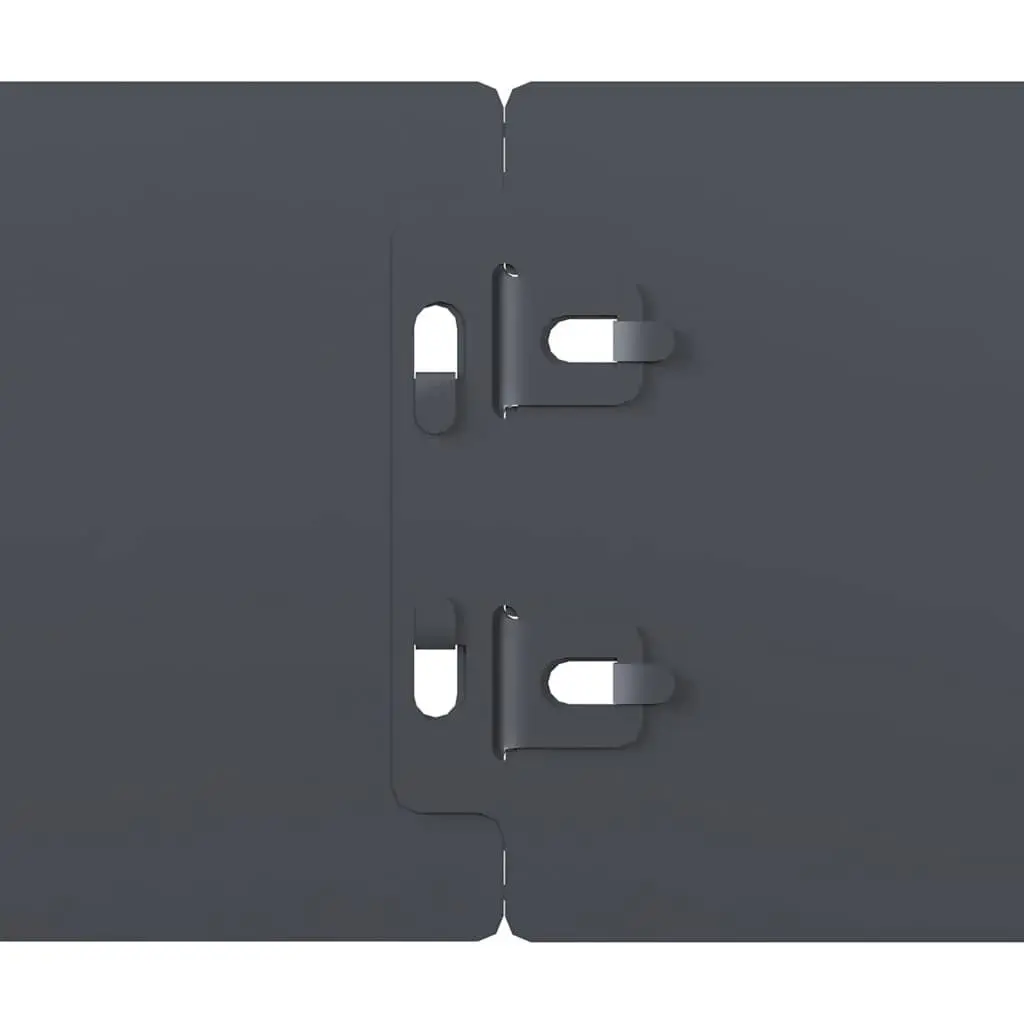 Lawn Edging Flexible Anthracite Cold-Rolled Steel 10 Pieces