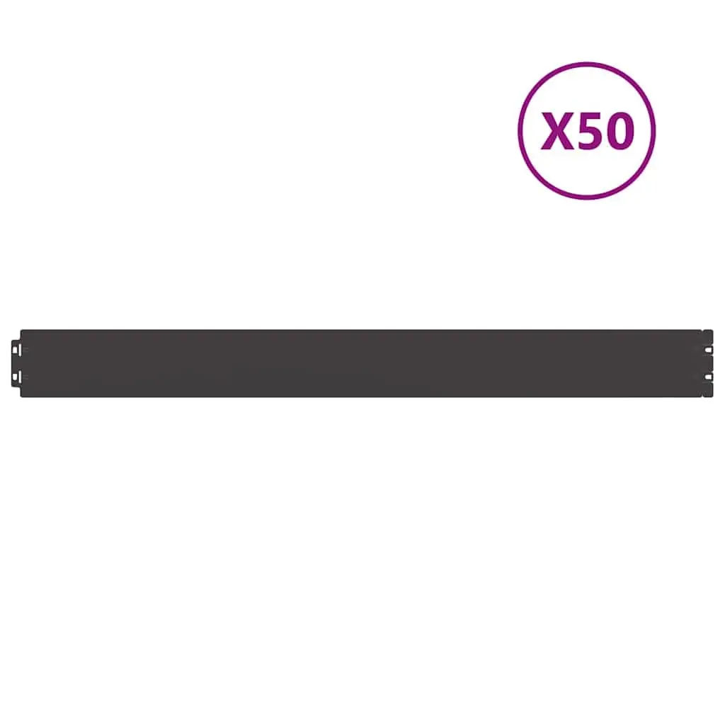 Garden Lawn Edging Cold-Rolled Steel Borders Black 10x103 cm
