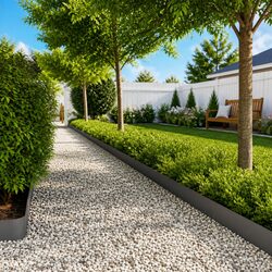 Stylish 10 pcs Black Steel Lawn Edging Strips, 15x103 cm