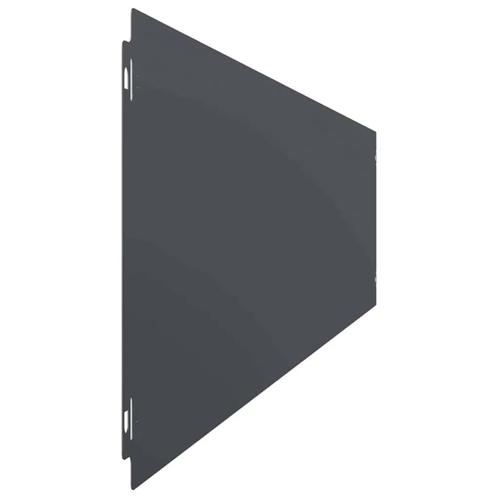 Garden Border Edging Flexible Anthracite Steel 20 x 103 cm 10 Pieces