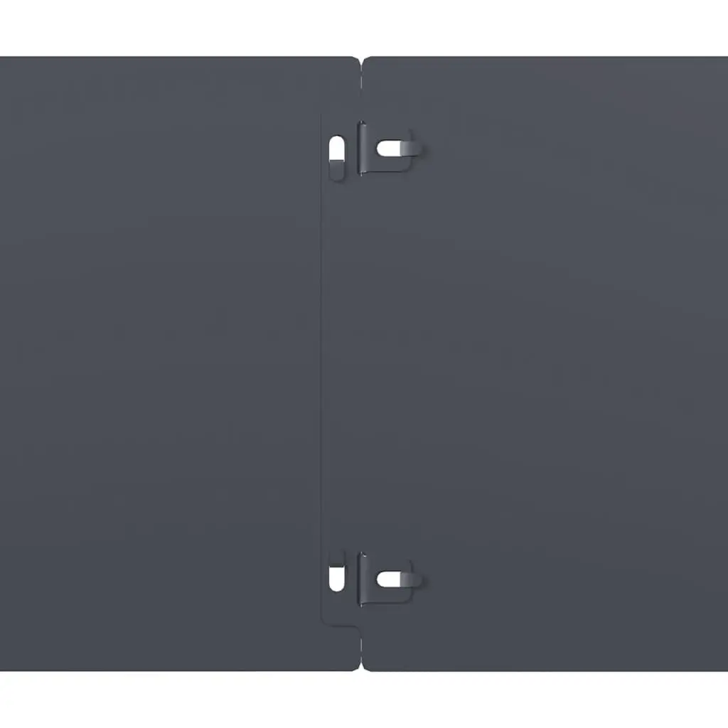 Garden Border Edging Flexible Anthracite Steel 20 x 103 cm 10 Pieces