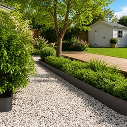 Sleek Anthracite Steel Lawn Edging: 30 Pieces, 20x103cm