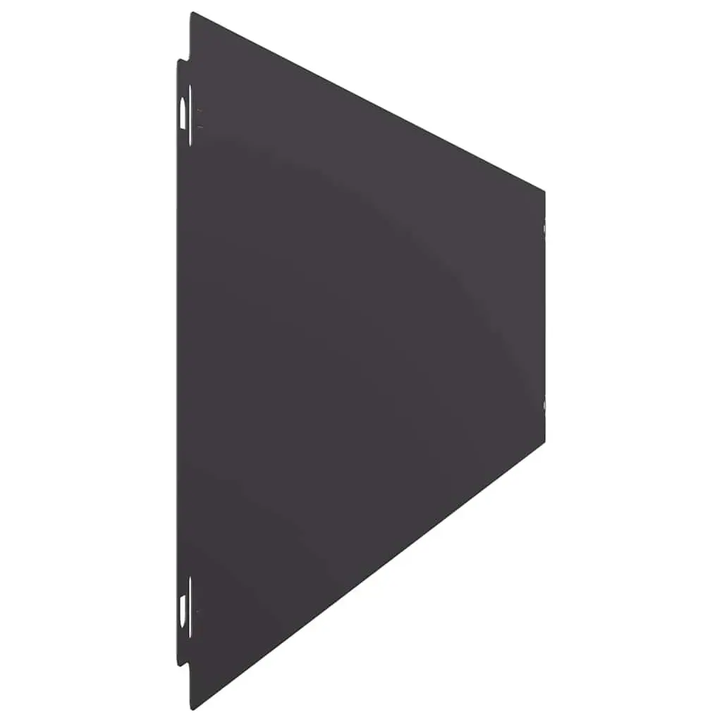 Lawn Edging Flexible Anthracite Steel Border 20x103cm 30 Pieces