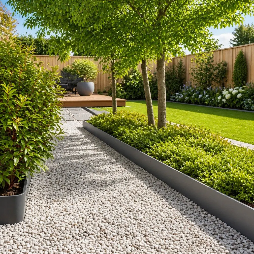 Garden Border Edging Steel Landscape Trim 20 cm H x 103 cm L 30 Piece
