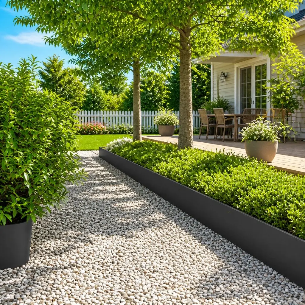 Garden Lawn Edging Borders Cold-Rolled Steel 25 x 103 cm 10 Piece