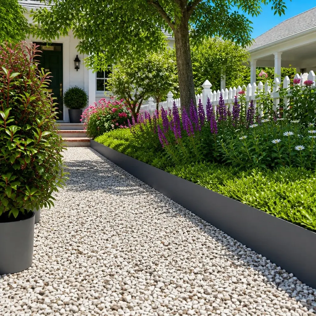 Garden Lawn Edging Flexible Steel Bordering 25x103cm 10 Piece