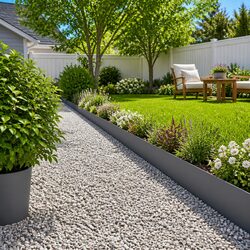 Friendly 20-Piece Anthracite Garden Edging for Your Yard