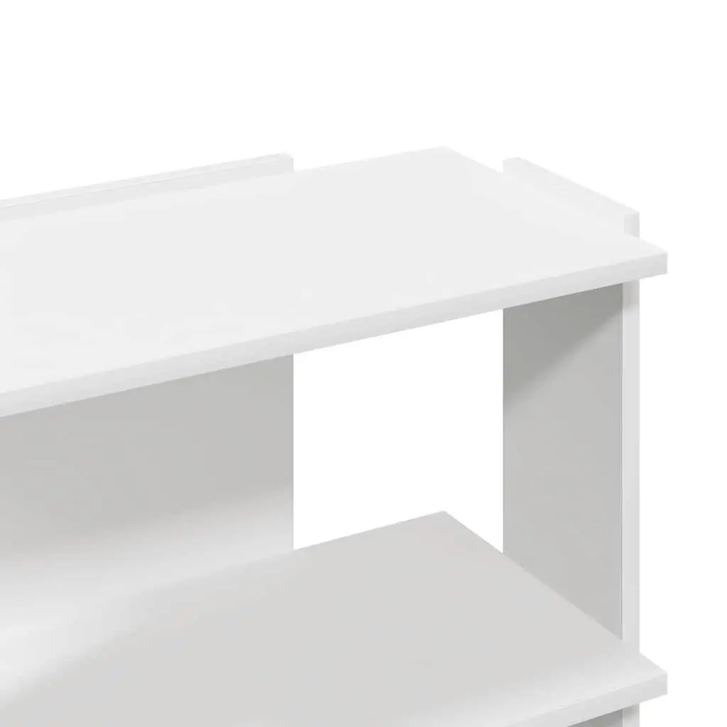 3-Tier Bookcase White Storage Shelving Unit 60x30x60cm