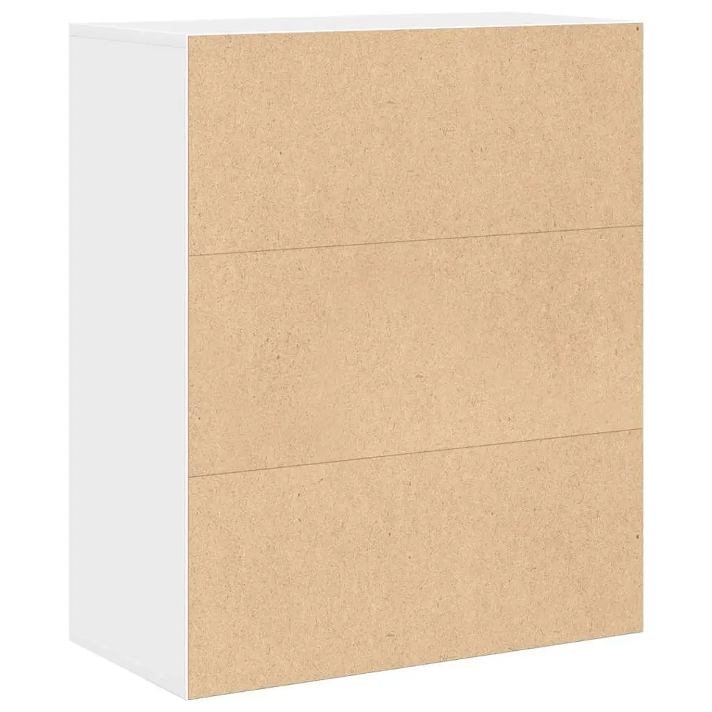 Book Cabinet White Engineered Wood 60x30x71.5 cm Storage Shelf Organiser Home