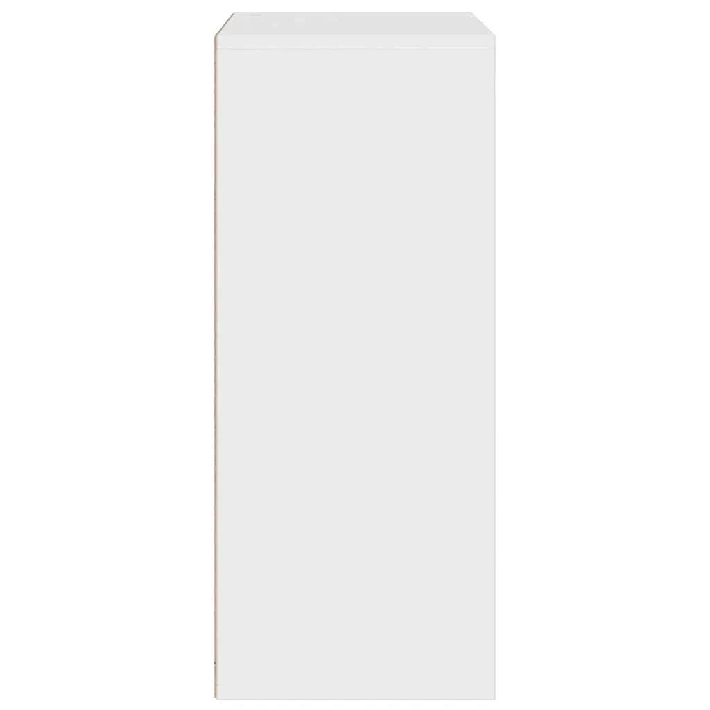 Book Cabinet White Engineered Wood 60x30x71.5 cm Storage Shelf Organiser Home