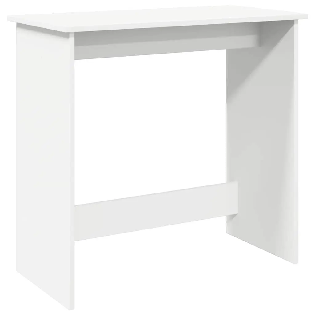 White Writing Desk Engineered Wood 80x40x75 cm Home Office Study Table