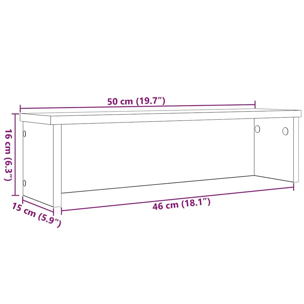 Stackable Kitchen Rack Organiser White 50x15x16cm 2 Piece