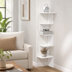 Friendly White Wall Corner Shelf for Your Home