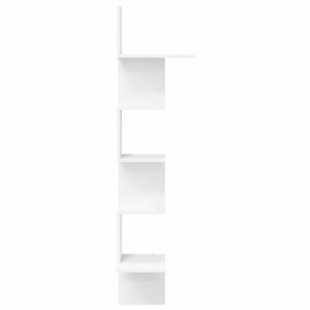 Wall Corner Shelf White 32x32x127.5 cm Storage Display Shelving Unit