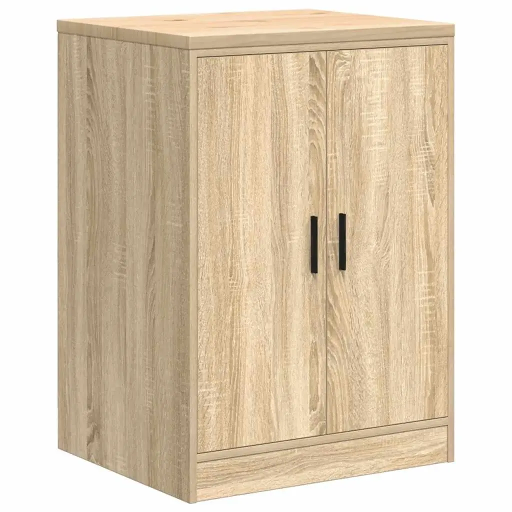 Garage Storage Cabinet Solid Wood Pine Sonoma Oak 60x51x85cm Workshop Tool