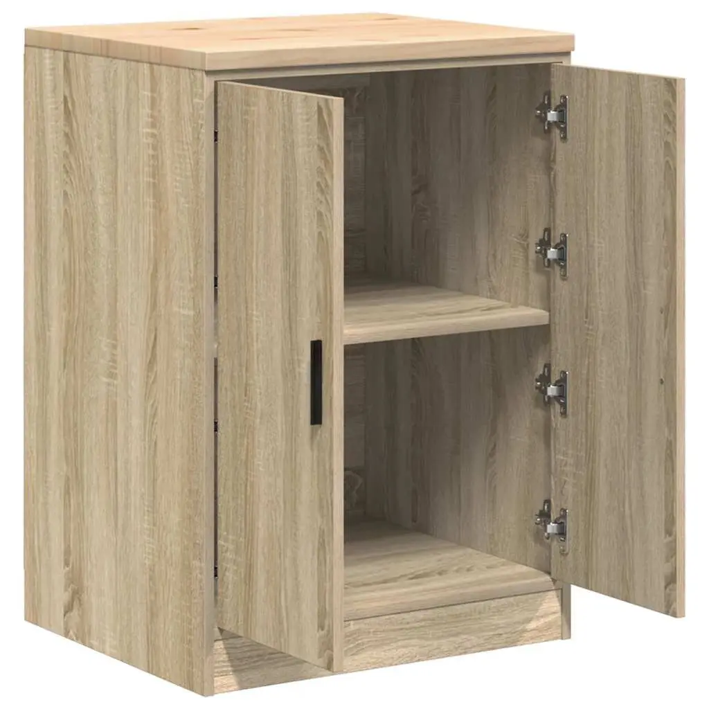 Garage Storage Cabinet Solid Wood Pine Sonoma Oak 60x51x85cm Workshop Tool