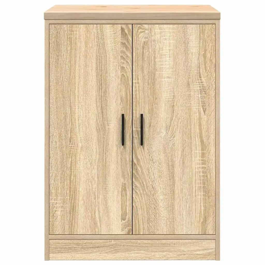Garage Storage Cabinet Solid Wood Pine Sonoma Oak 60x51x85cm Workshop Tool