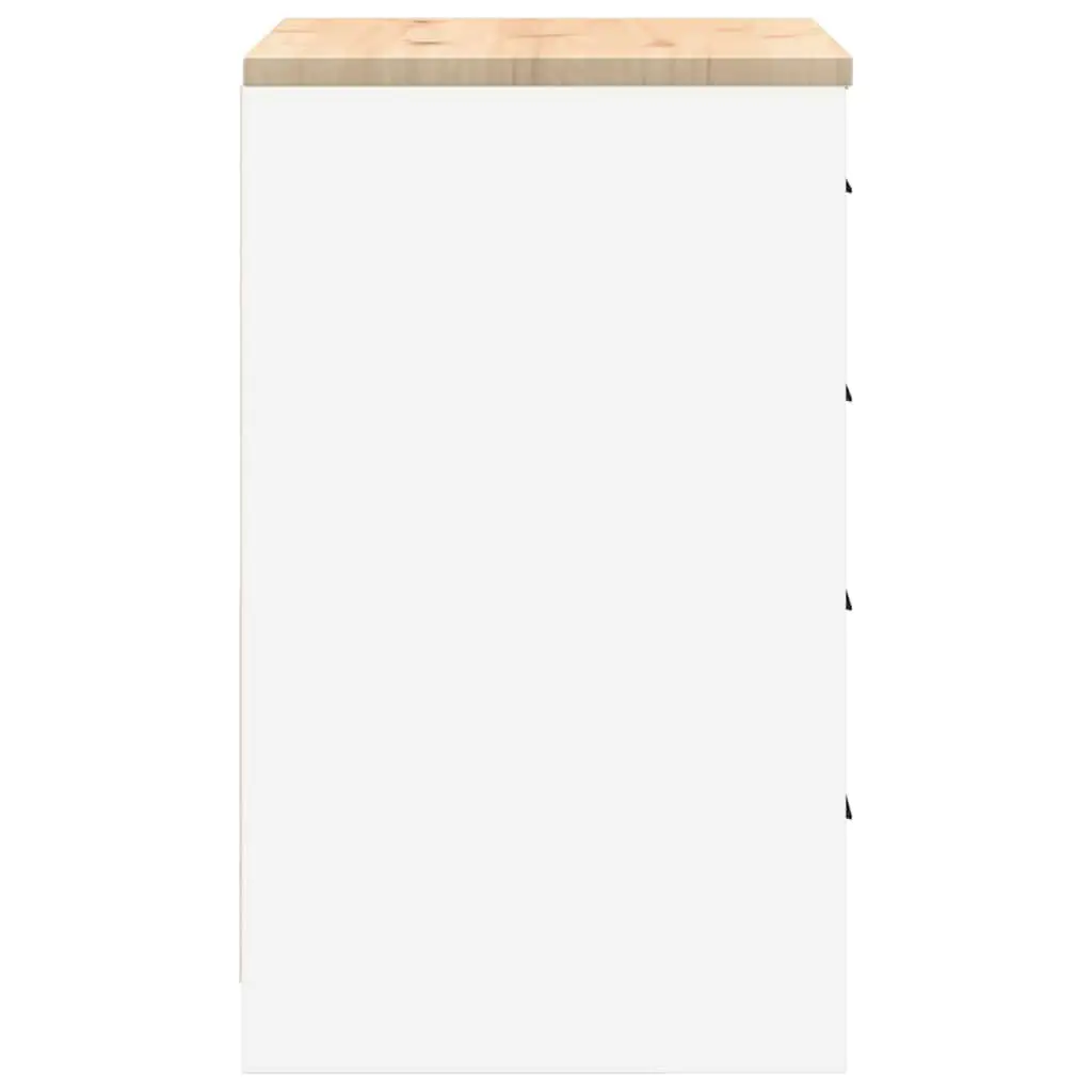 Garage Storage Cabinet White Pine Wood 60x51x85cm Tool Cabinet 4 Drawers