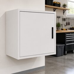 Friendly White Storage Cabinet for Your Garage