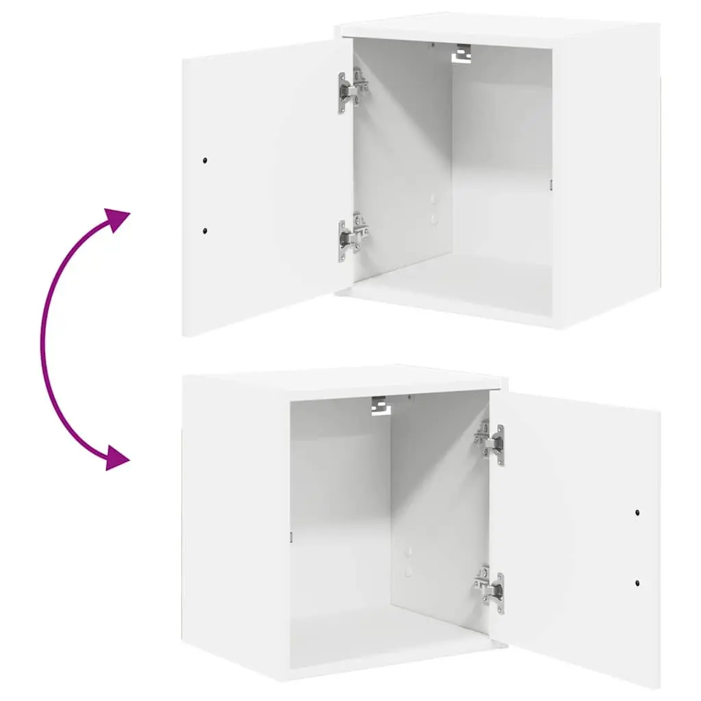 Garage Wall Cabinet White Engineered Wood Storage Organizer