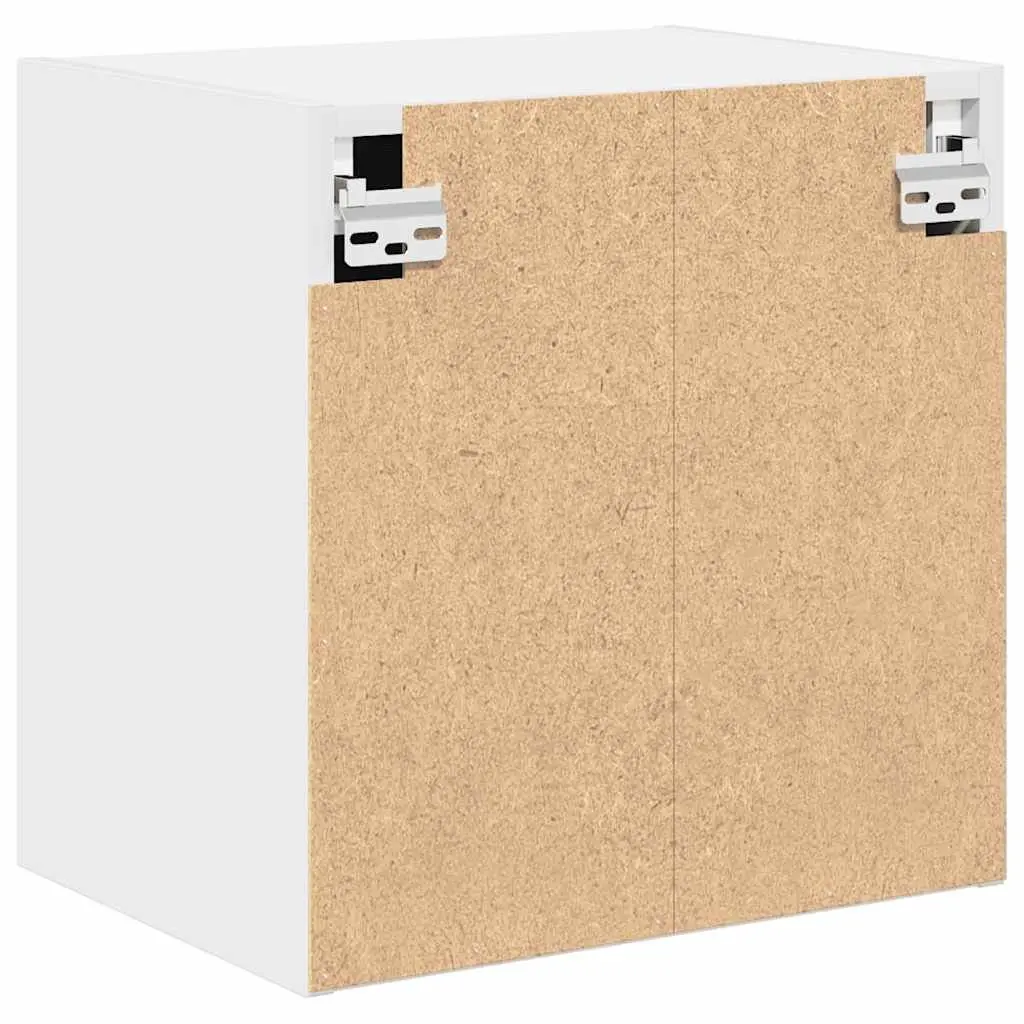 Garage Wall Cabinet White Engineered Wood Storage Organizer