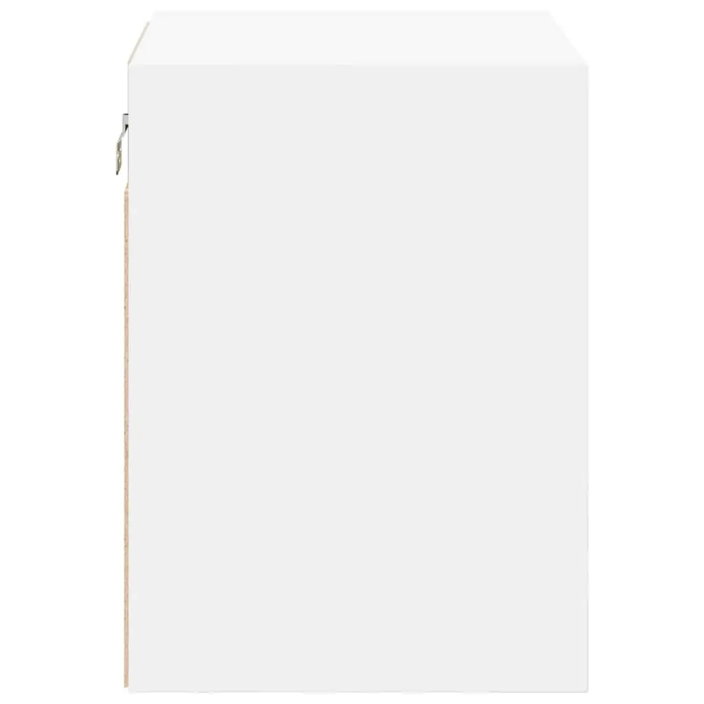Garage Wall Cabinet White Engineered Wood Storage Organizer
