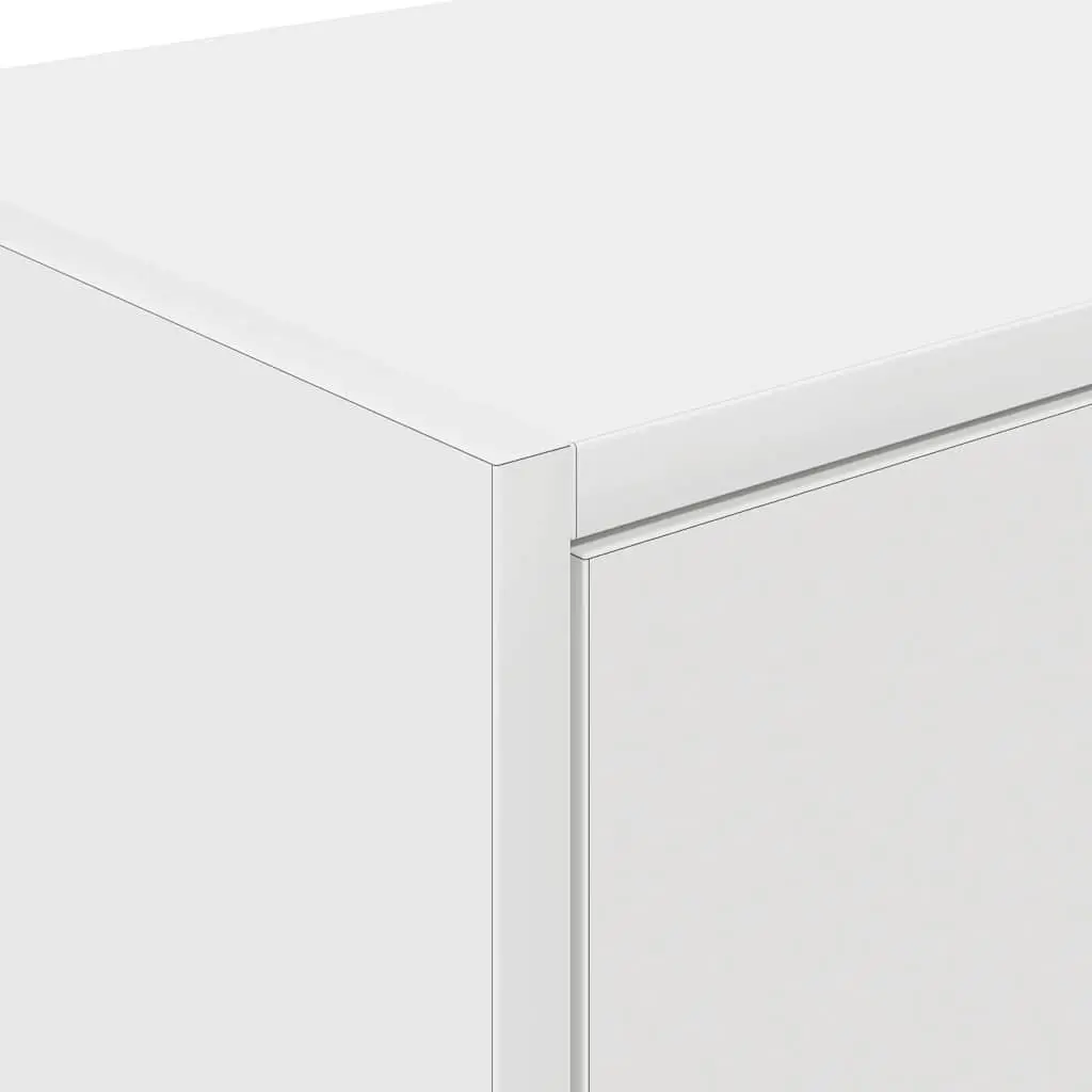 Garage Wall Cabinet White Engineered Wood Storage Organizer