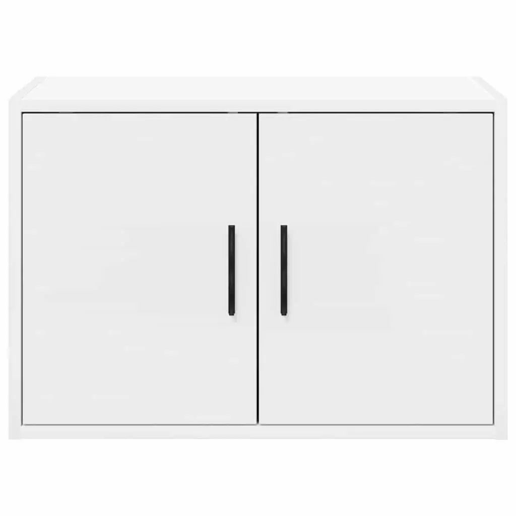 Garage Wall Cabinet White Engineered Wood Storage Cupboard