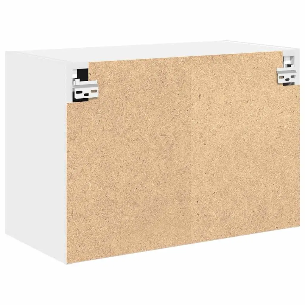 Garage Wall Cabinet White Engineered Wood Storage Cupboard