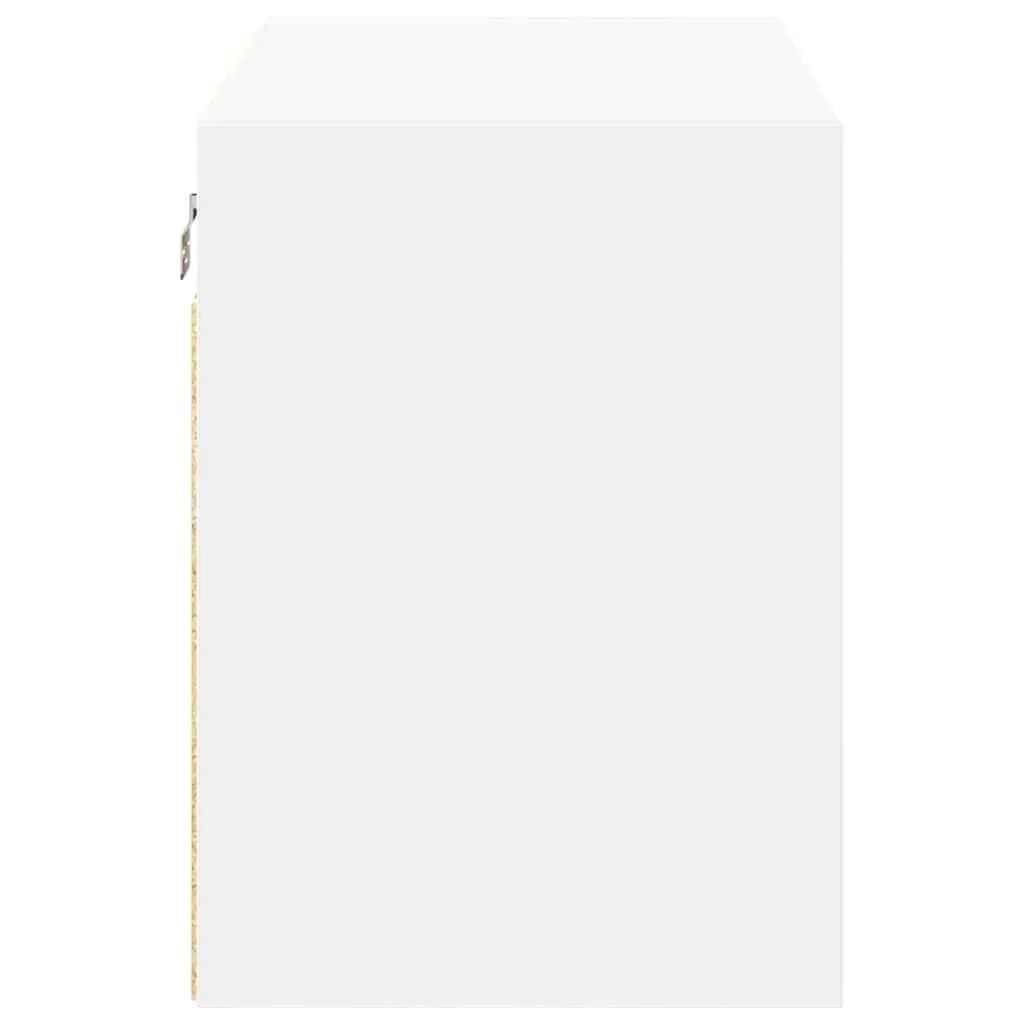 Garage Wall Cabinet White Engineered Wood Storage Cupboard