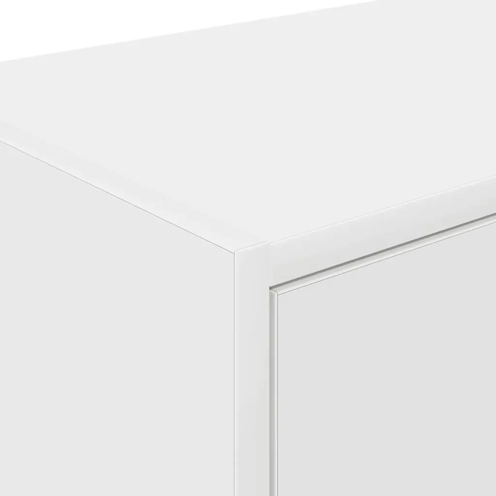 Garage Wall Cabinet White Engineered Wood Storage Cupboard