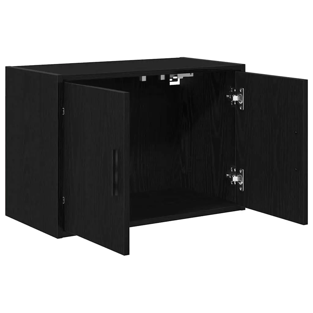 Garage Wall Cabinets 2 pcs Black Storage Cabinet Industrial Organiser