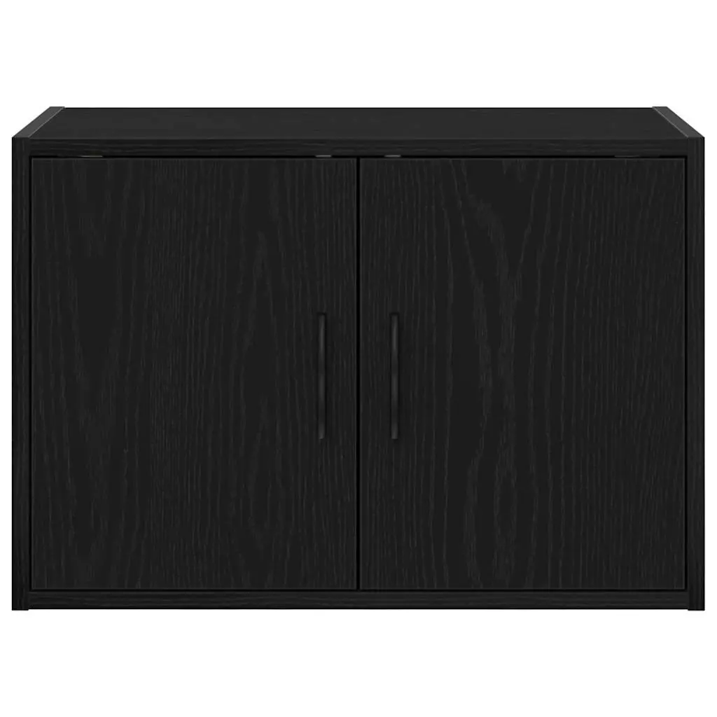 Garage Wall Cabinets 2 pcs Black Storage Cabinet Industrial Organiser